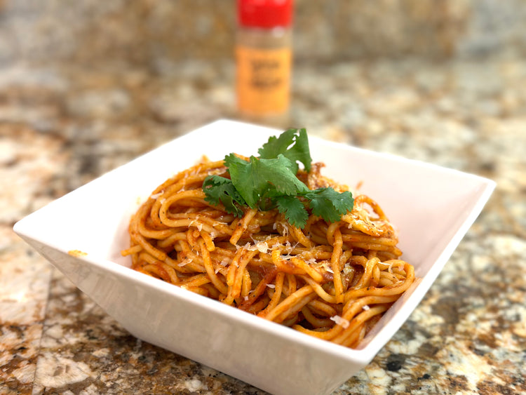 Spaghetti with tomato sauce